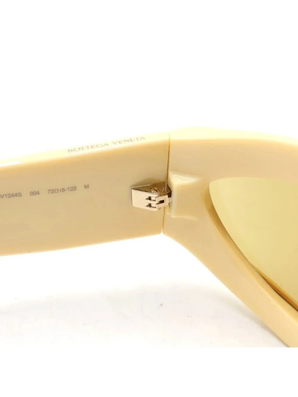 Bottega Veneta Kanji Round Injected Acete Sunglasses Eyewe Beige Eye Gold BV